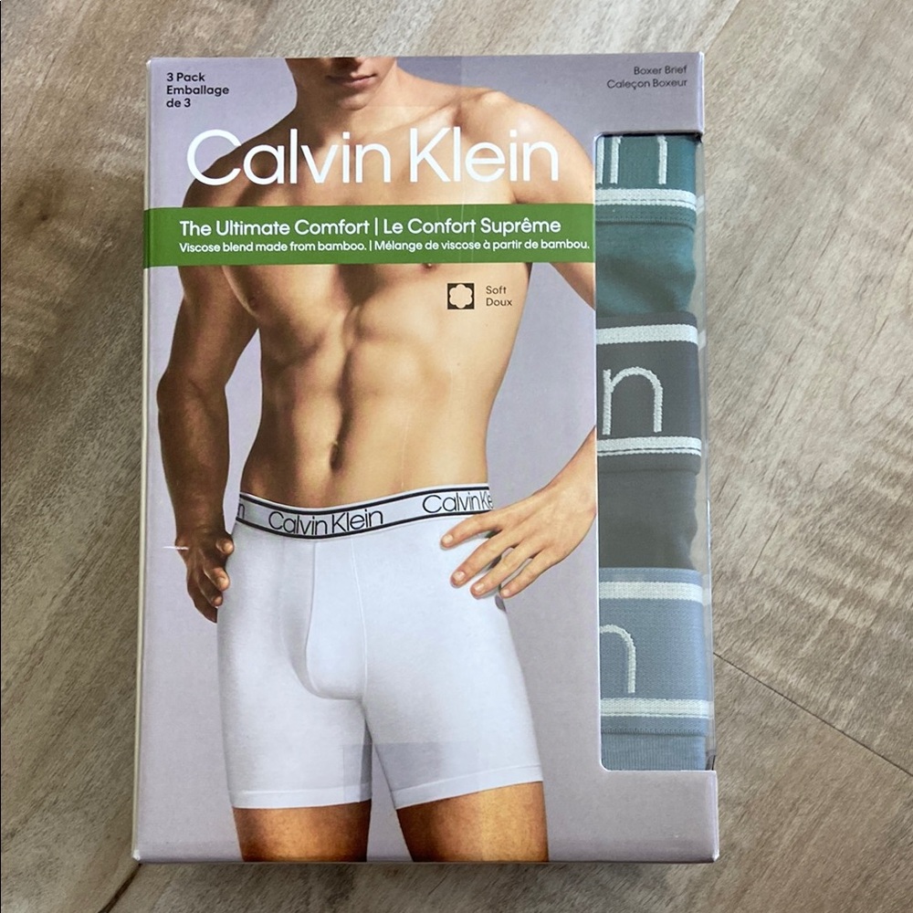 Calvin Klein Blue and Green Boxer Briefs